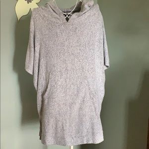 Nally & Millie Heathered Grey Hooded Tunic 🇺🇸